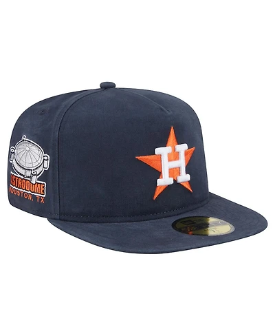 New Era Men's Navy Houston Astros Championship Side Flag A-Frame 59FIFTY Fitted Hat