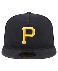 New Era Men's Black Pittsburgh Pirates Championship Side Flag A-Frame 59FIFTY Fitted Hat