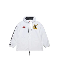 Mitchell & Ness Men's White Pittsburgh Steelers Vintage Logo Coaches Full-Snap Hoodie Jacket