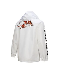 Mitchell & Ness Men's White Cincinnati Bengals Vintage Logo Coaches Full-Snap Hoodie Jacket
