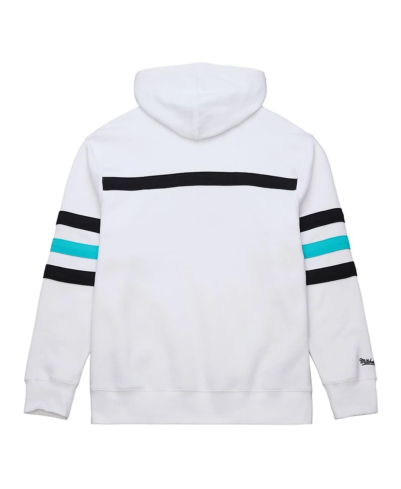 Mitchell & Ness Men's White Vancouver Grizzlies Hardwood Classics Nights Head Coach Pullover Hoodie
