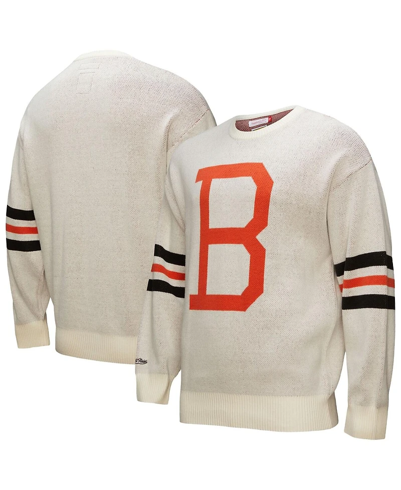 Mitchell & Ness Men's Cream Baltimore Orioles Retro Pullover Sweater