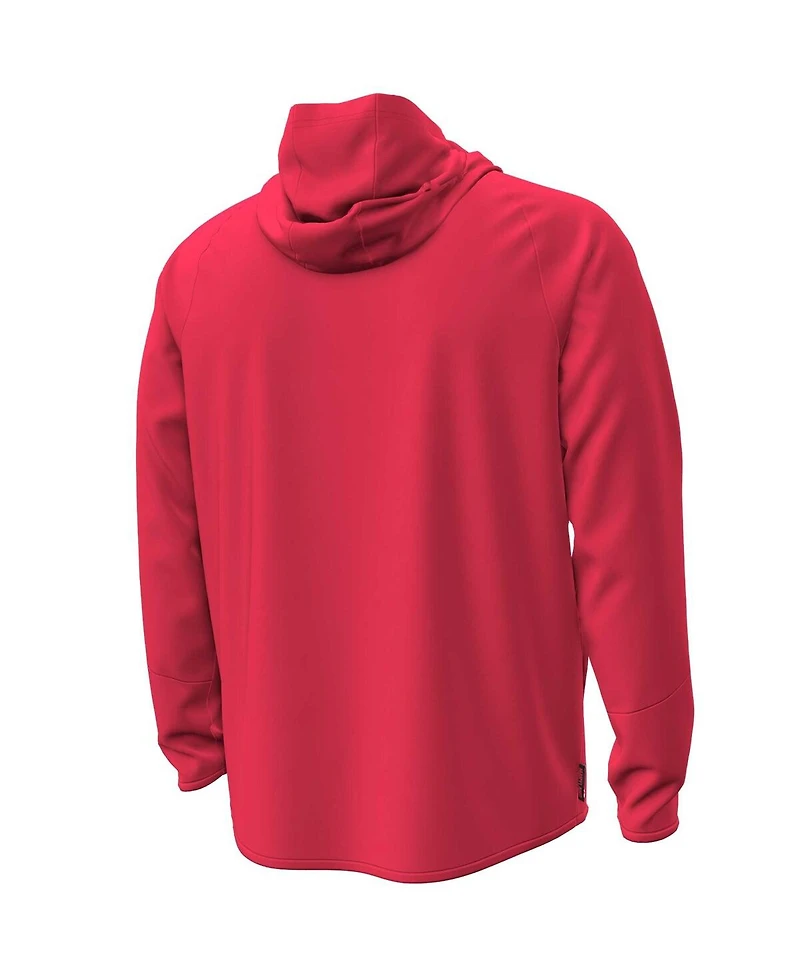 Under Armour Men's Red Maryland Terrapins Unstoppable Performance Fleece Hoodie Half-Zip Jacket
