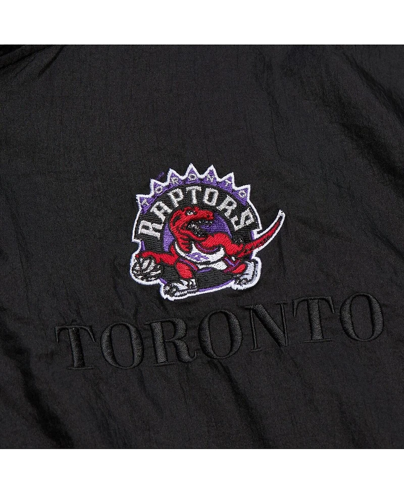 Mitchell & Ness Men's and Women's Black Toronto Raptors Hardwood Classics Team Og 3.0 Anorak Half-Zip Windbreaker Jacket