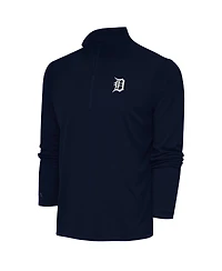 Antigua Men's Navy Detroit Tigers Metallic Tribute Quarter-Zip Top