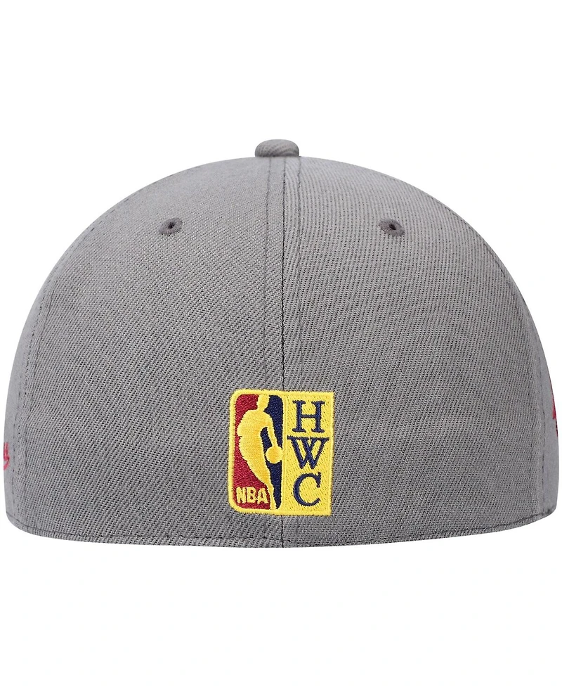 Mitchell & Ness Men's Charcoal New Jersey Nets Hardwood Classics 35 Years Carbon Cabernet Fitted Hat