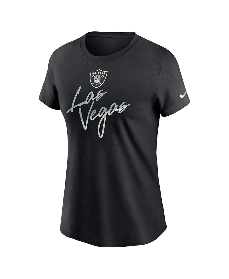 Nike Women's Black Las Vegas Raiders Team City Roll T-Shirt
