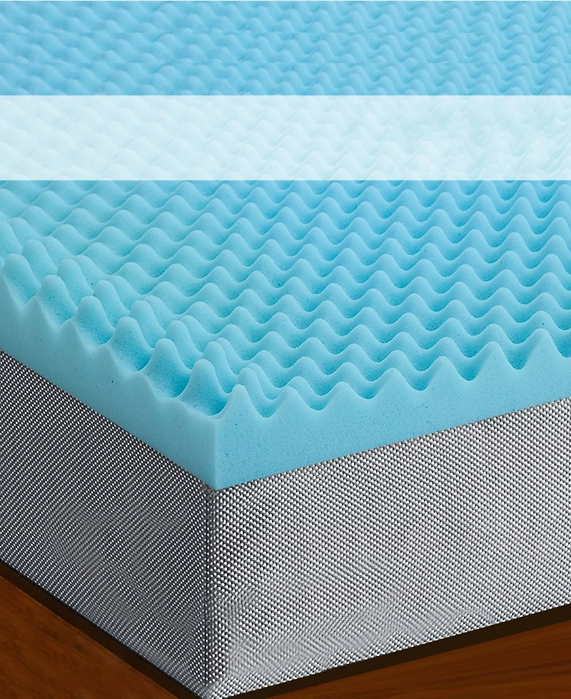 Payton 1" Convoluted Gel Memory Foam Mattress Topper