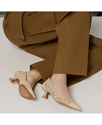 Franco Sarto Women's Darcy Pointed Toe Kitten Heel Pumps