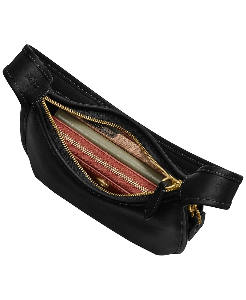 Coach Small Leather Curve Zip Shoulder Bag