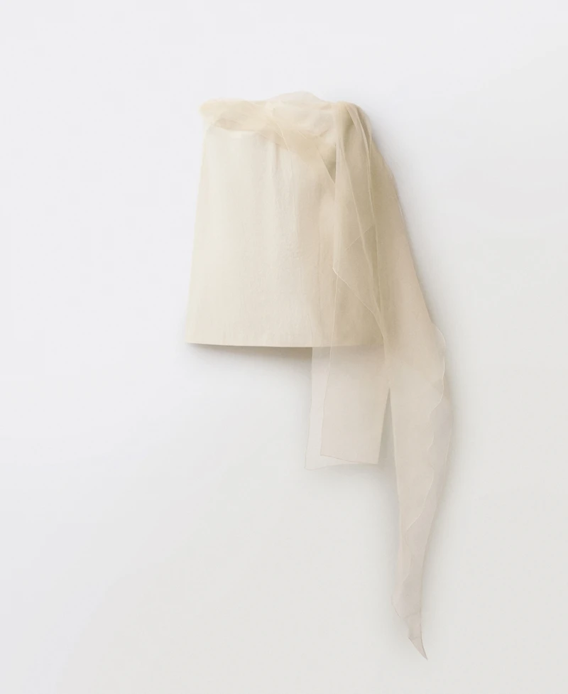 Mango Women's Short Chiffon Combined Dress
