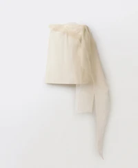 Mango Women's Short Chiffon Combined Dress