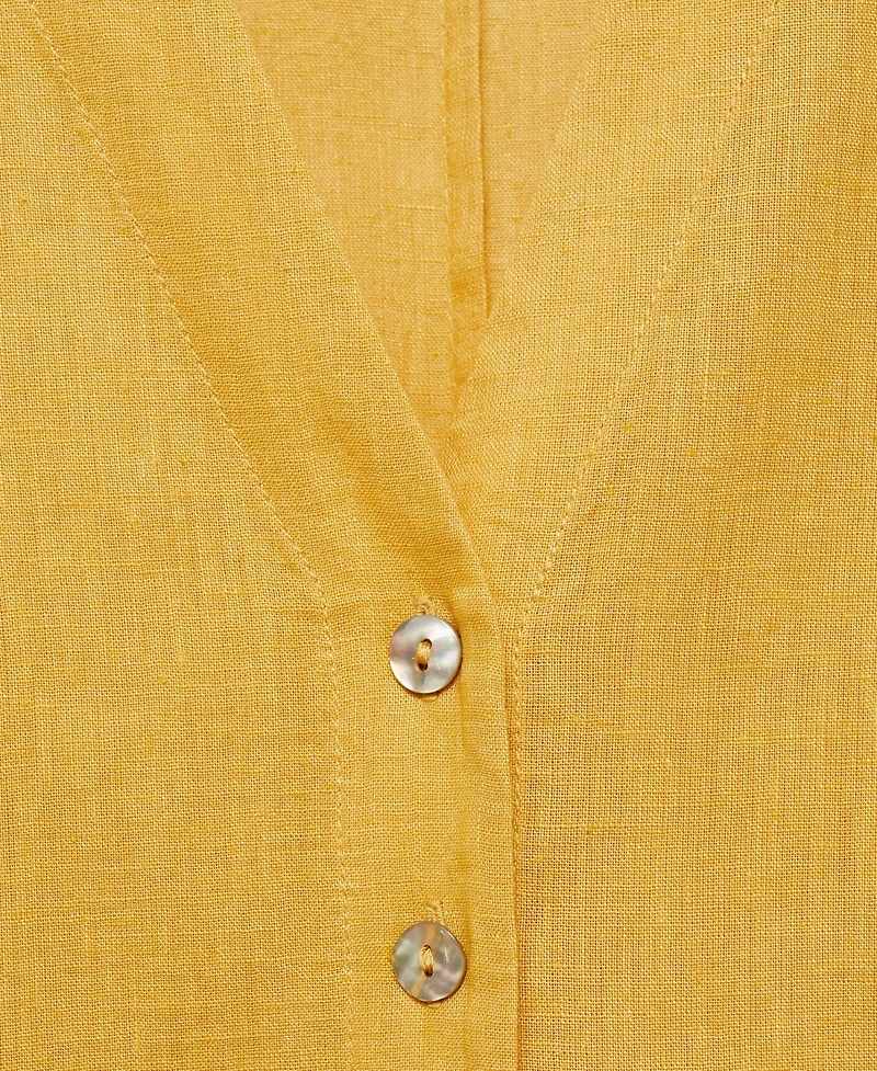 Mango Women's Oversize Linen-Blend Dress