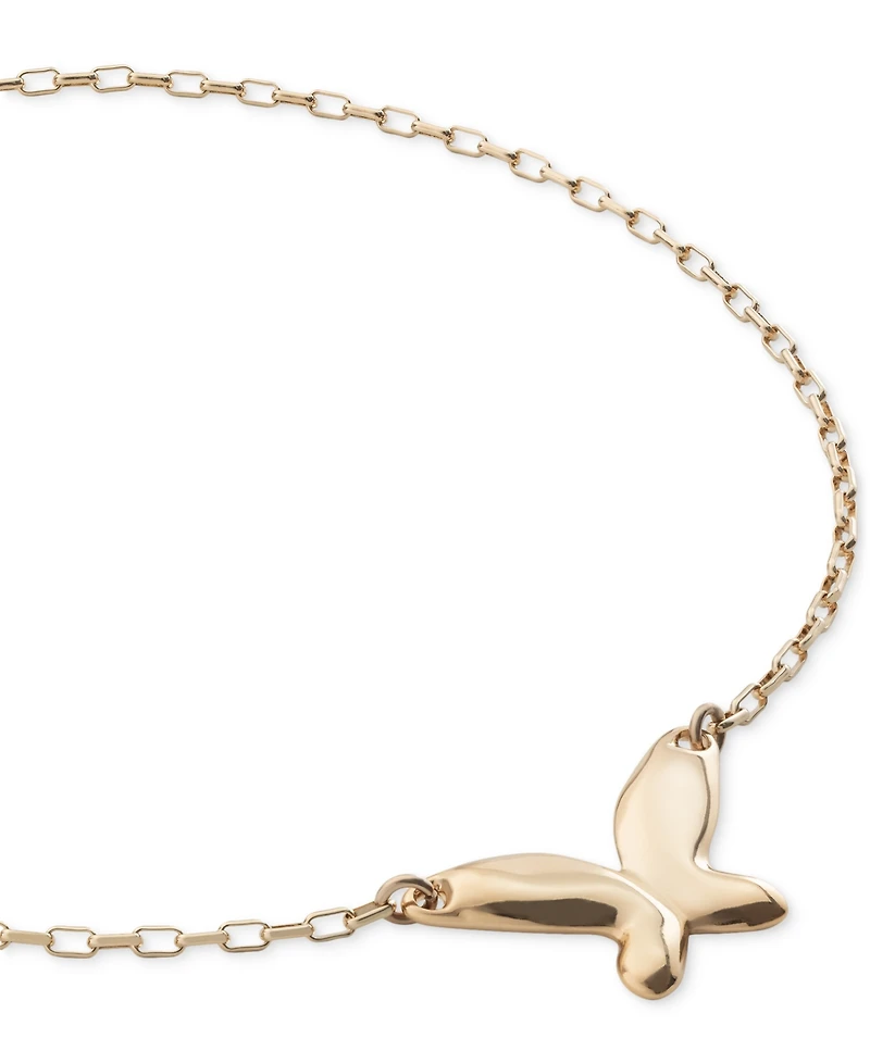 UNOde50 18k Gold Plated Metal Alloy Chain with Central Butterfly