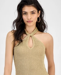 Guess Women's Ella Keyhole Twisted-Halter Sweater Top