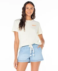 Roxy Juniors' Aloha State Cotton Boyfriends Graphic T-Shirt
