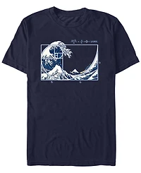 Design By Humans Men's The Great Fibonacci Wave Short Sleeve T-Shirt
