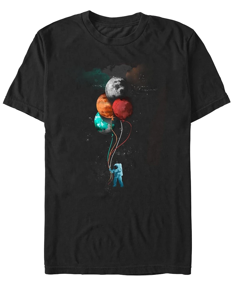 Design By Humans Men's The Spaceman's Trip Short Sleeve T-Shirt