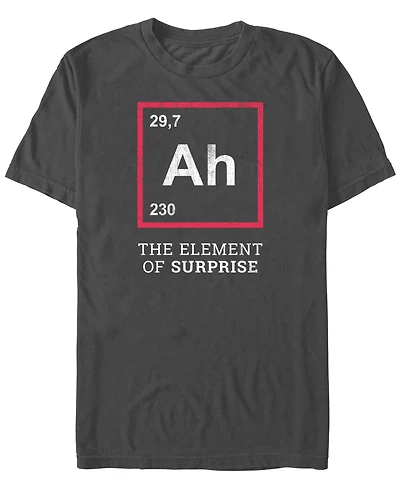 Design By Humans Men's Ah The Element Of Surprise Funny Gift Idea Short Sleeve T-Shirt
