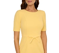 Adrianna Papell Women's Mini Bow-Front Sheath Dress