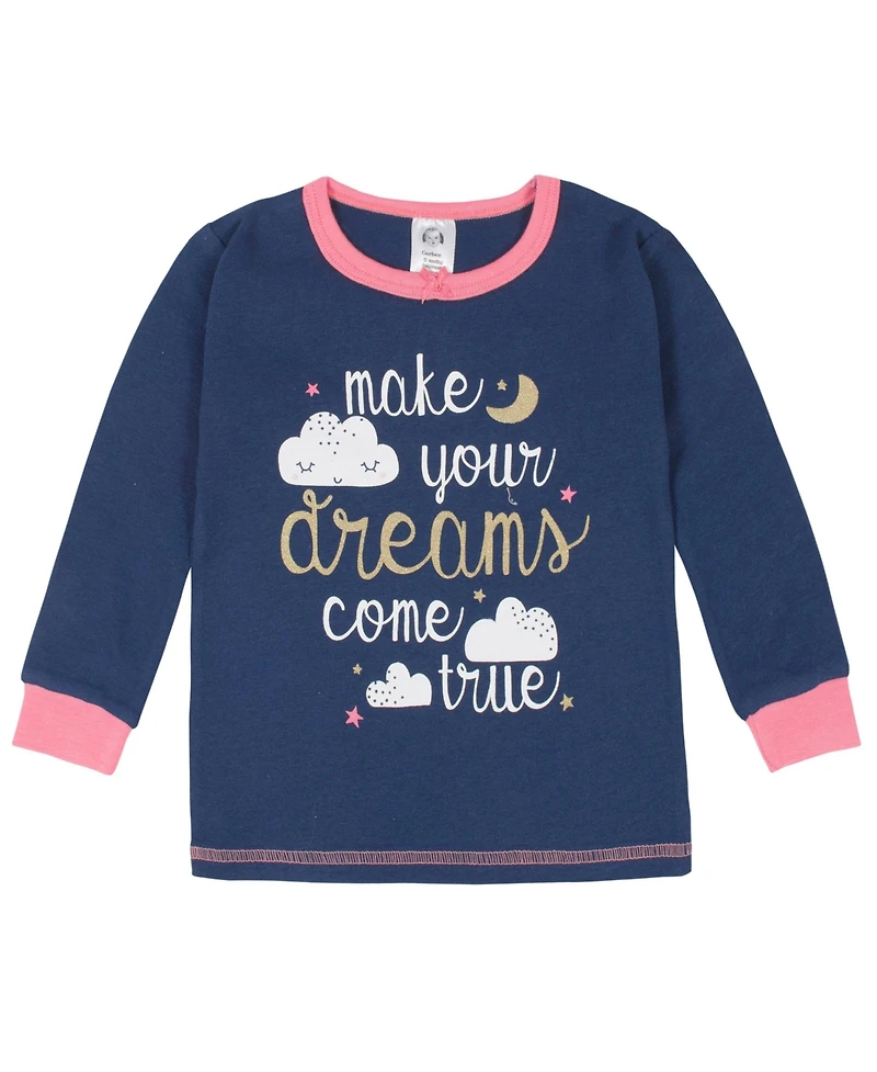 Gerber Baby Girls 4-Piece Snug Fit Cotton Pajamas