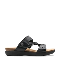 Clarks Women's April Raelyn Slip On Flat Sandals