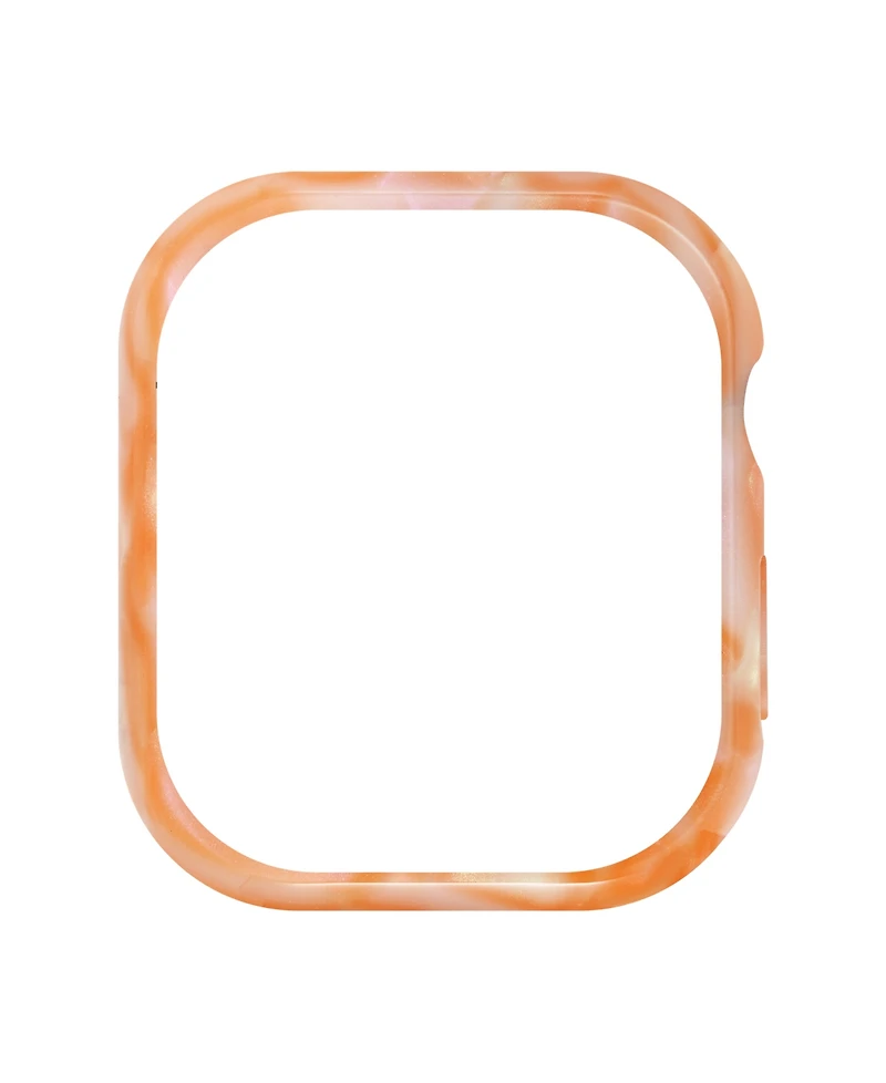 Anne Klein Women's Peach Marbleized Acetate Protective Band Case for Apple Watch 41mm