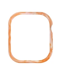 Anne Klein Women's Peach Marbleized Acetate Protective Band Case for Apple Watch 41mm