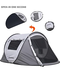 EchoSmile Camping Instant Tent, 2 Person Pop Up Water Resistant Dome Easy Setup for Hiking and Outdoor, Portable Tent with Carry B