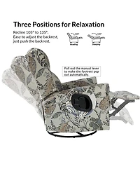 Helmut 360° manual rotation gliding recliner