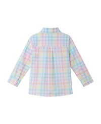 Andy & Evan Little Boys Toddler/Child Bright Pastel Multi Check Buttondown Shirt
