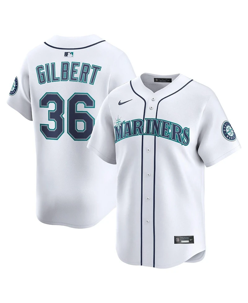 Nike Men's Logan Gilbert White Seattle Mariners Alternate Limited Player Jersey