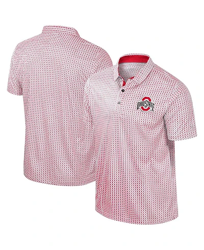 Colosseum Men's Scarlet Ohio State Buckeyes Big Tall Marty Rival Polo Shirt
