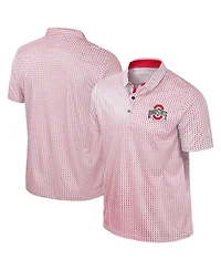 Colosseum Men's Scarlet Ohio State Buckeyes Big Tall Marty Rival Polo Shirt