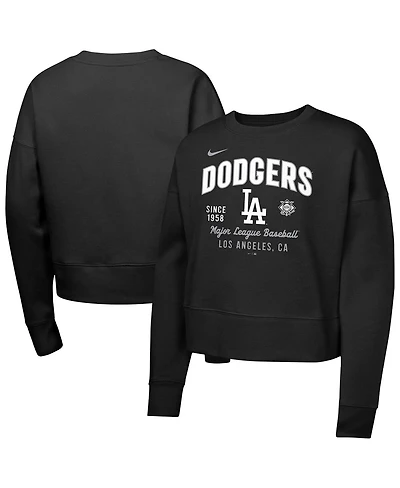 Nike Big Girls Black Los Angeles Dodgers Fleece Sweatshirt