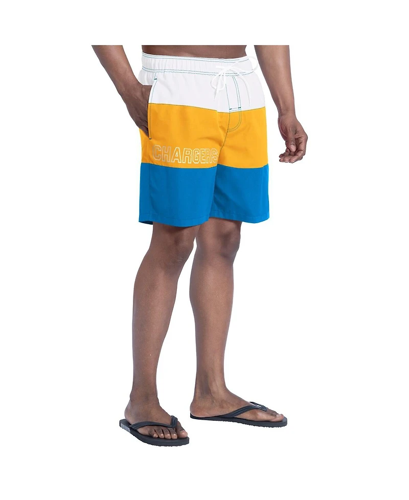 G-iii Sports by Carl Banks Men's Powder Blue/Gold Los Angeles Chargers Sunrise Volley Swim Shorts