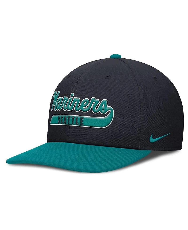Nike Men's Navy/Aqua Seattle Mariners Pro Performance Snapback Hat