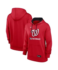 Nike Women's Red Washington Nationals Authentic Collection Performance Pullover Hoodie