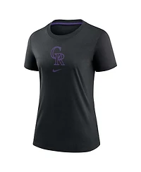 Nike Women's Black Colorado Rockies Authentic Collection Early Work Tri-Blend T-Shirt