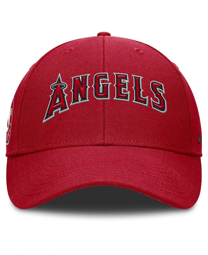 Nike Men's Red Los Angeles Angels Rise Gaberdine Adjustable Hat