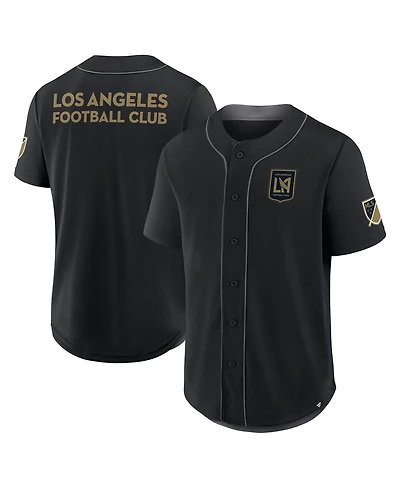 Fanatics Men's Black Lafc Injury Time Baseball Jersey