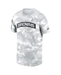 Nike Men's Arctic Camo Cleveland Browns 2024 Salute To Service Performance T-Shirt