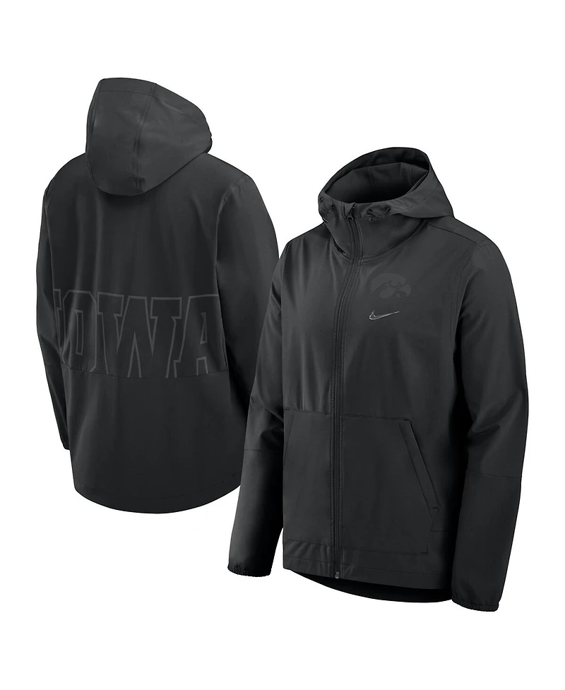 Nike Men's Black Iowa Hawkeyes Performance Full-Zip Woven Jacket