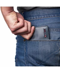 Alpine Swiss Mens Commuter Rfid Bifold Wallet 2 Id Windows Divided Bill Section