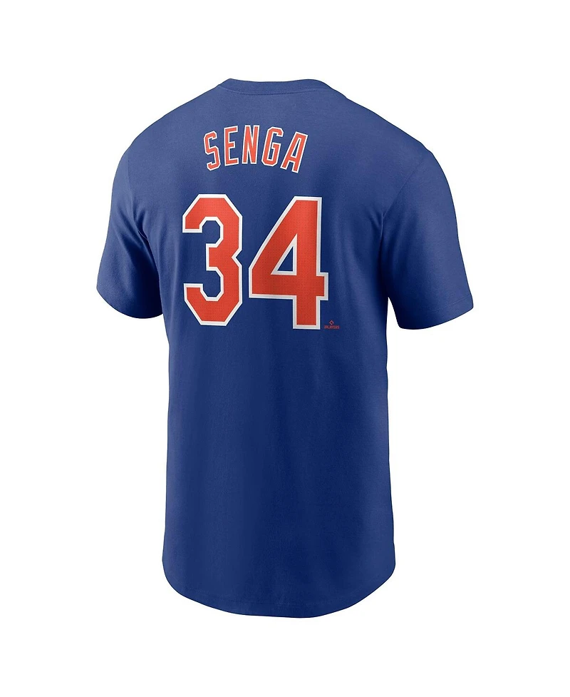 Nike Men's Kodai Senga Royal New York Mets Fuse Name Number T-Shirt