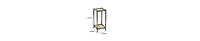 Small 2-Tier Plant Stand For Outoor Metal Frame with Square Stone Shelves