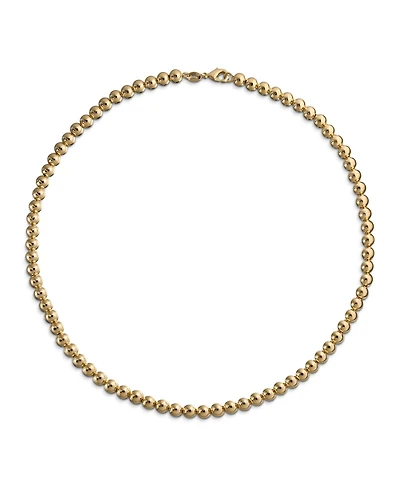 Bling Jewelry Classic Simple 6MM Round Bead Strand Necklace Gold 16 Inch