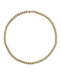 Bling Jewelry Classic Simple 6MM Round Bead Strand Necklace Gold 16 Inch