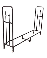 Indoor/Outdoor Powder-Coated Steel Fire Pit or Fireplace Firewood Log Rack Holder - 6'