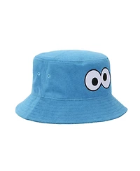 Sesame Street Men's Cookie Monster Face Adult Blue Bucket Hat